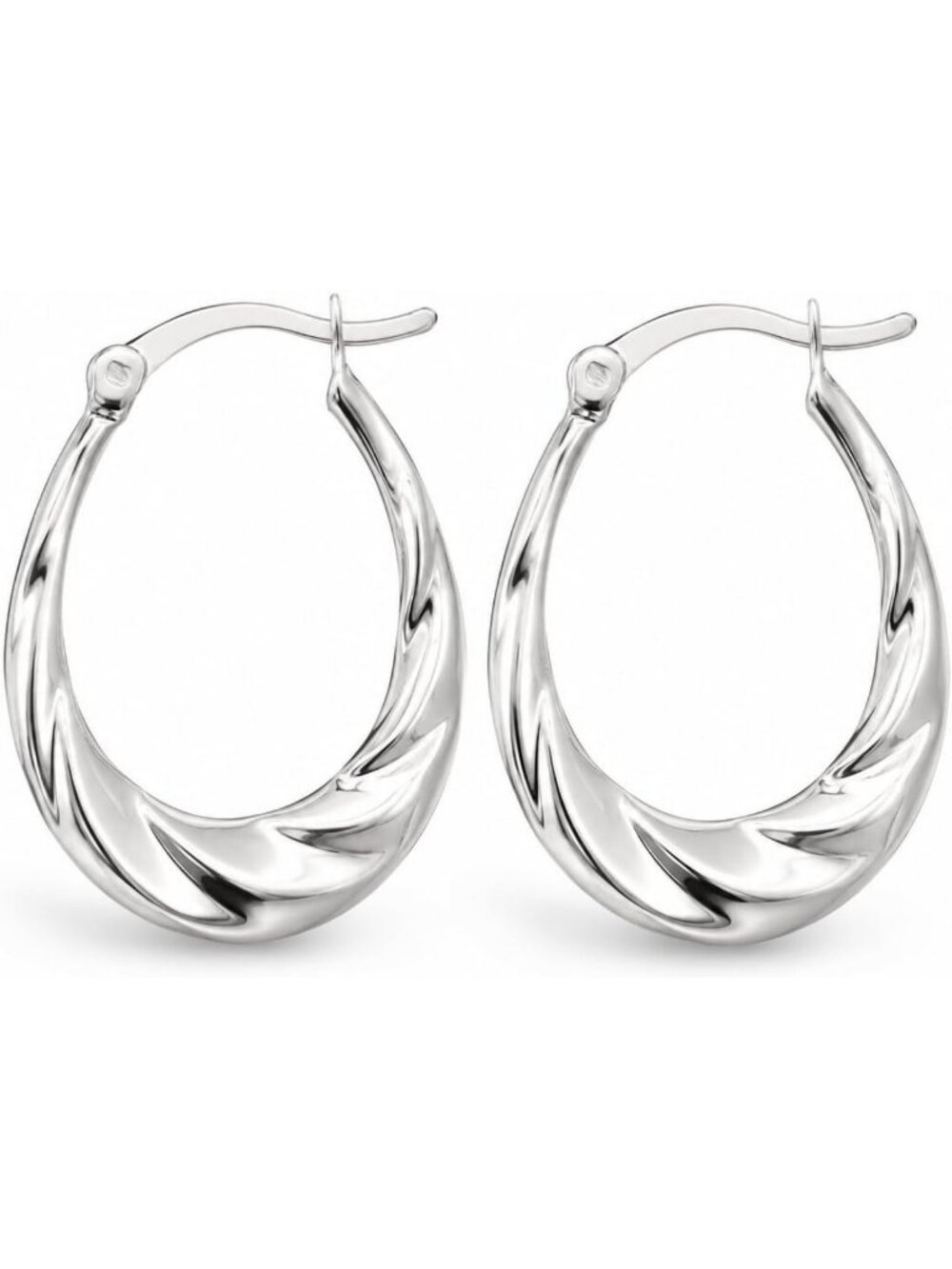 925 Sterling Silver Classic Hoop Earrings for Women | Oval, Round & Chunky